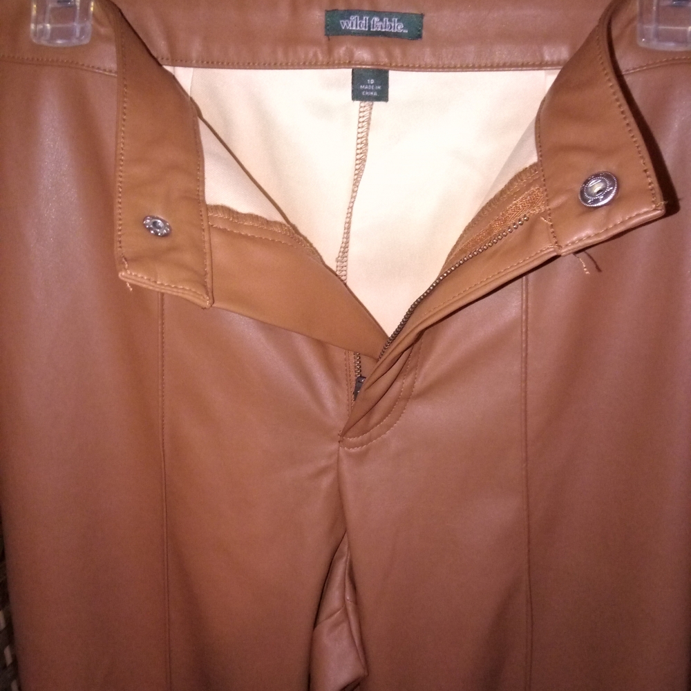 Wild Fable Brown Faux Leather Pants